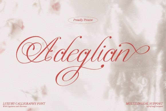 Adeglian: A Script Font That Feels Like a Handwritten Note