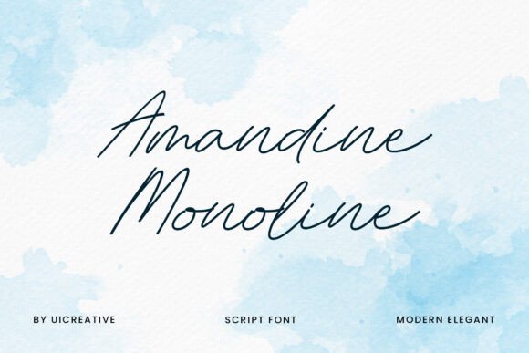Amandine Monoline: A Modern Script for Timeless Elegance