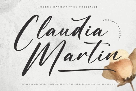 Claudia Martin: The Handwritten Script Font with Urban Sophistication