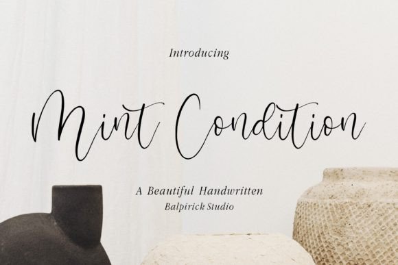 Mint Condition: A Script Font with Natural Character